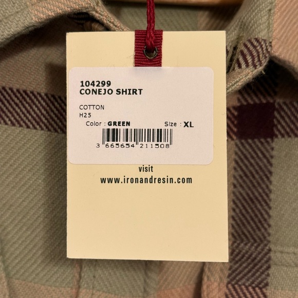 Iron & Resin Heavy Conejo Green/Brown Shirt XL - Picture 4 of 5